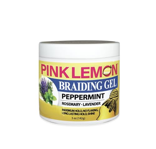 PINK LEMON Braiding Gel Peppermint - Maximum Hold, No Flaking, Long Lasting Hold, High Shine. For Micro, Inter, Dread, Faux, Loc, Twist, Braid, Edge Beauty & Personal Care PINK LEMON
