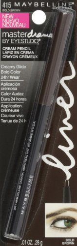 Maybelline New York Eye Studio Master Drama Cream Pencil Liner, Bold Brown 415, 0.01 Ounce Beauty & Personal Care MAYBELLINE