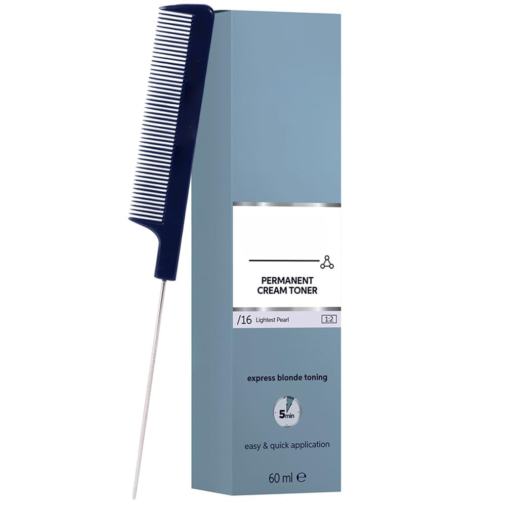 BlondorPlex Lightest Pearl /16 Cream Toner 2 Ounce with Pin Tail Comb Beauty & Personal Care M Hair Designs