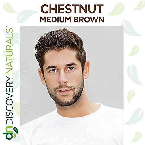 Chestnut Medium Brown Henna Hair Color For All Kit | 100% All Natural Hair Dye & Beard Dye Powder Kit Organic, Herbal & Vegan Chemical & Cruelty Free Beauty & Personal Care Discovery Naturals