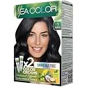 Natural Effect Hair Dye Kit - Permanent Color & Ammonia Free - Black (1 Kit) Beauty & Personal Care Sea Color