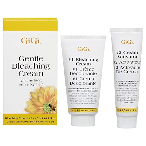 GiGi Gentle Bleaching Cream for Hair, Facial Hair & Body Hair, 1 oz - Safe Hair Bleach & Alternative to Waxing Kits and Hair Removal Cream - Lightens Beauty & Personal Care GIGI