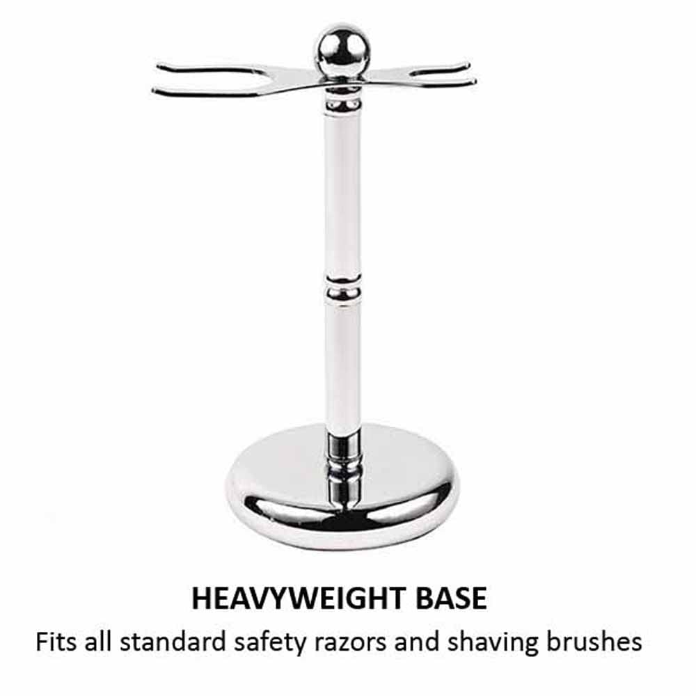 Parker Deluxe Chrome Safety Razor & Shaving Brush Stand - Weighted Chrome-Plated Display Stand for Safety Razors & Brushes (Handles up to 25 mm Knot Beauty and Personal Care Parker Safety Razor