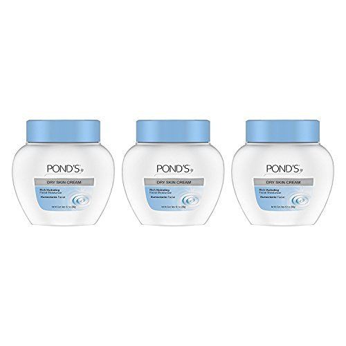 Pond's Facial Moisturizer For Dehydrated, Sensitive Skin Dry Skin Cream Hypoallergenic and Dermatologist-Tested 10.1 oz 3 Count Beauty & Personal Care POND'S
