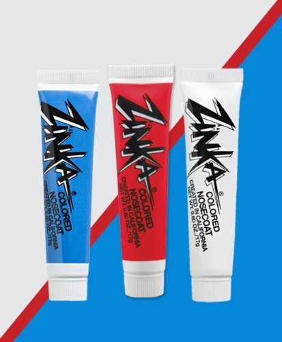 Zinka Team Face Paint And Sun Block - New York - White/Red/Blue Beauty & Personal Care Zinka