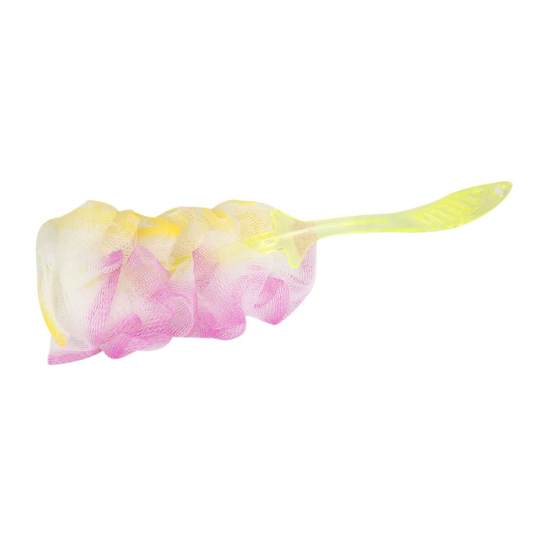 Ruilogod Long Handle Shower Brush Mesh Nylon Back Scrubber Yellow Fuchsia (id: fe6 d3d c98 27f c65 Beauty and Personal Care Ruilogod