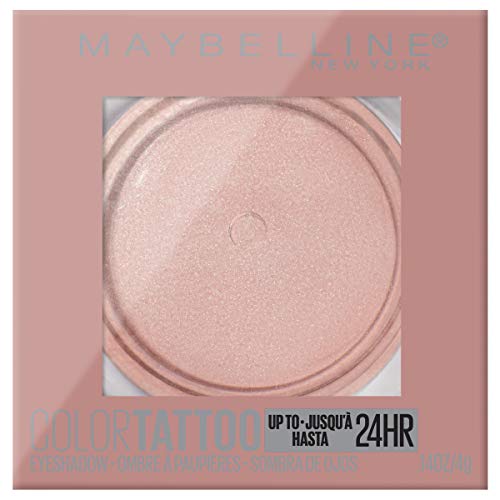 Maybelline Color Tattoo Waterproof Fade Resistant Crease Resistant Blendable Cream Eyeshadow Pots Makeup, Socialite, 0.14 Oz Beauty & Personal Care MAYBELLINE