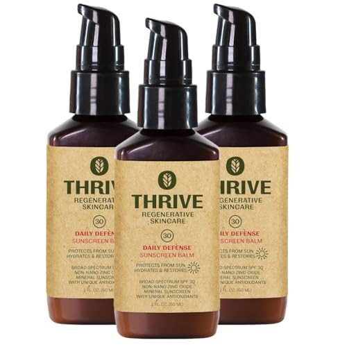 Thrive Natural Care Moisturizing Mineral Face Sunscreen SPF 30, 2 Ounces, Lightweight Moisturizer Broad-Spectrum Natural Face Sunblock with Clear Zinc Beauty & Personal Care Thrive Natural Care