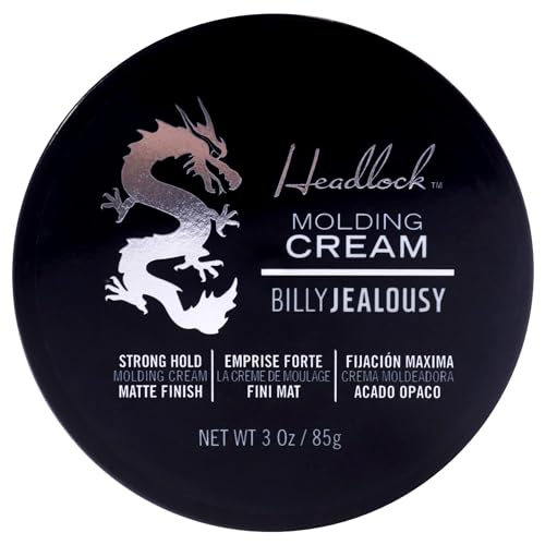 Billy Jealousy Headlock Hair Molding Cream, Hair Styling Cream for Men with Strong All-Day Hold, Natural Matte Finish Styling Agent for All Lengths, 3 Beauty & Personal Care Billy Jealousy