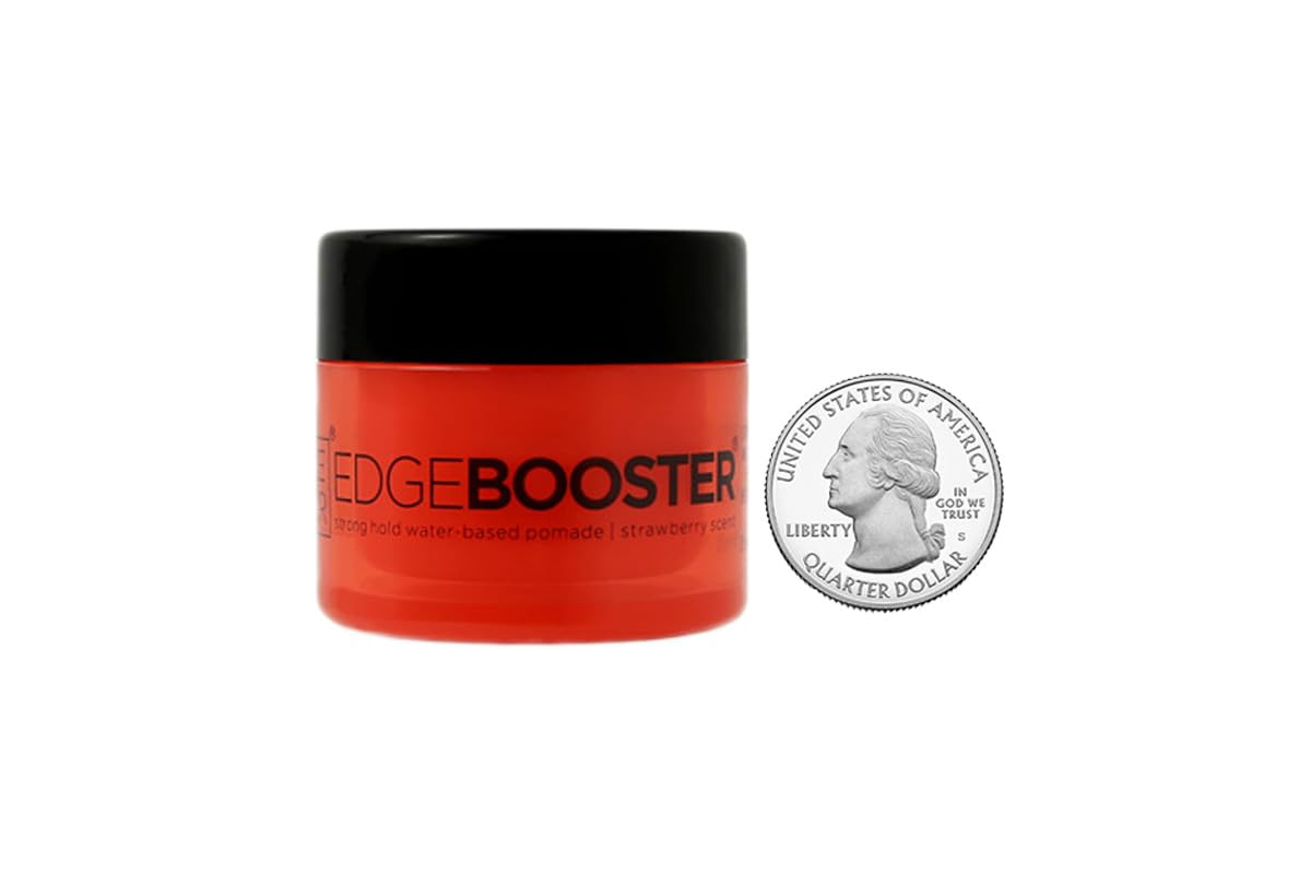 Style Factor EDGEBOOSTER Strong Hold Water-Based Pomade 0.85 Oz Mini Travel Size (0.85 Fl Oz (Pack of 1), Strawberry) Beauty & Personal Care Style Factor