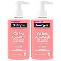 Neutrogena Oil-Free Pink Grapefruit Pore Cleansing Acne Wash and Daily Liquid Facial Cleanser with 2% Salicylic Acid Acne Medicine and Vitamin C, Twin Beauty & Personal Care Neutrogena