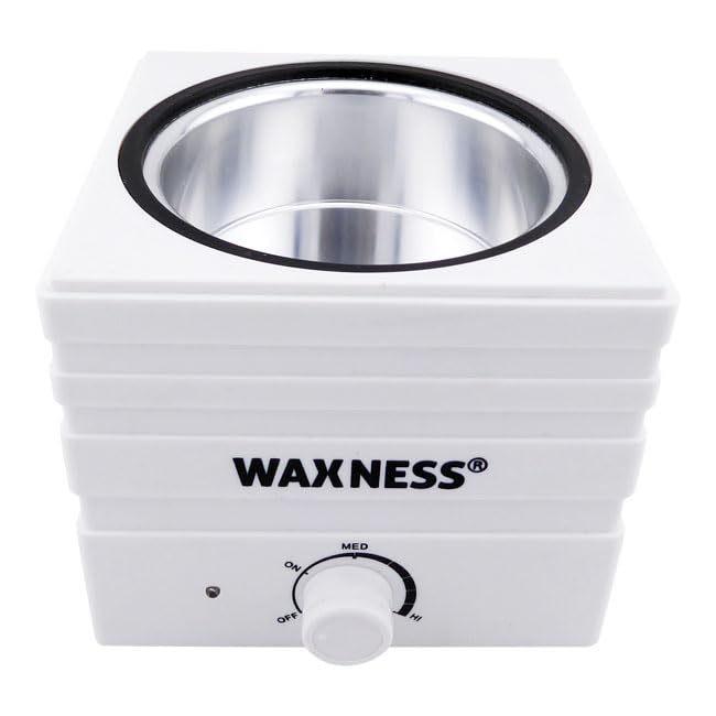 Waxness Face & Eyebrows Starter Waxing Kit with White Mini Heater, Pearl & Pink Glow Waxes - Professional Facial Waxing Kit - Made in Italy Beauty and Personal Care Waxness