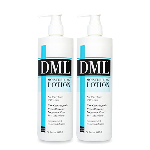 DML Moisturizing Lotion- Hydrating Hand and Body Moisturizer / Hypoallergenic Body Lotion for Dry and Cracked Skin / Gentle, Unscented Moisturizing Beauty & Personal Care DML