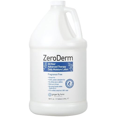Ginger Lily Farms Botanicals ZeroDerm 24 Hour Advanced Therapy Daily Moisture Lotion, Allergen-Free, 100% Vegan & Cruelty-Free, Fragrance Free, 1 Beauty & Personal Care Ginger Lily Farms