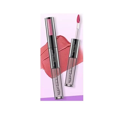 ChongTai 1 PC New AZTK Double Ends Lip Mud + Lip Gloss, Matte Velvet Thin Cream Lipstick With Glossy Jelly Effect Lip Color (CD04) Beauty & Personal Care ChongTai