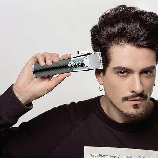 YREAJZVS Hair Clipper, Hair Trimmer IPX7 Waterproof Hair Clipper Adjustable Hair Cutting Machine Digital Power Display Electric Clippers(Green) Beauty and Personal Care YREAJZVS