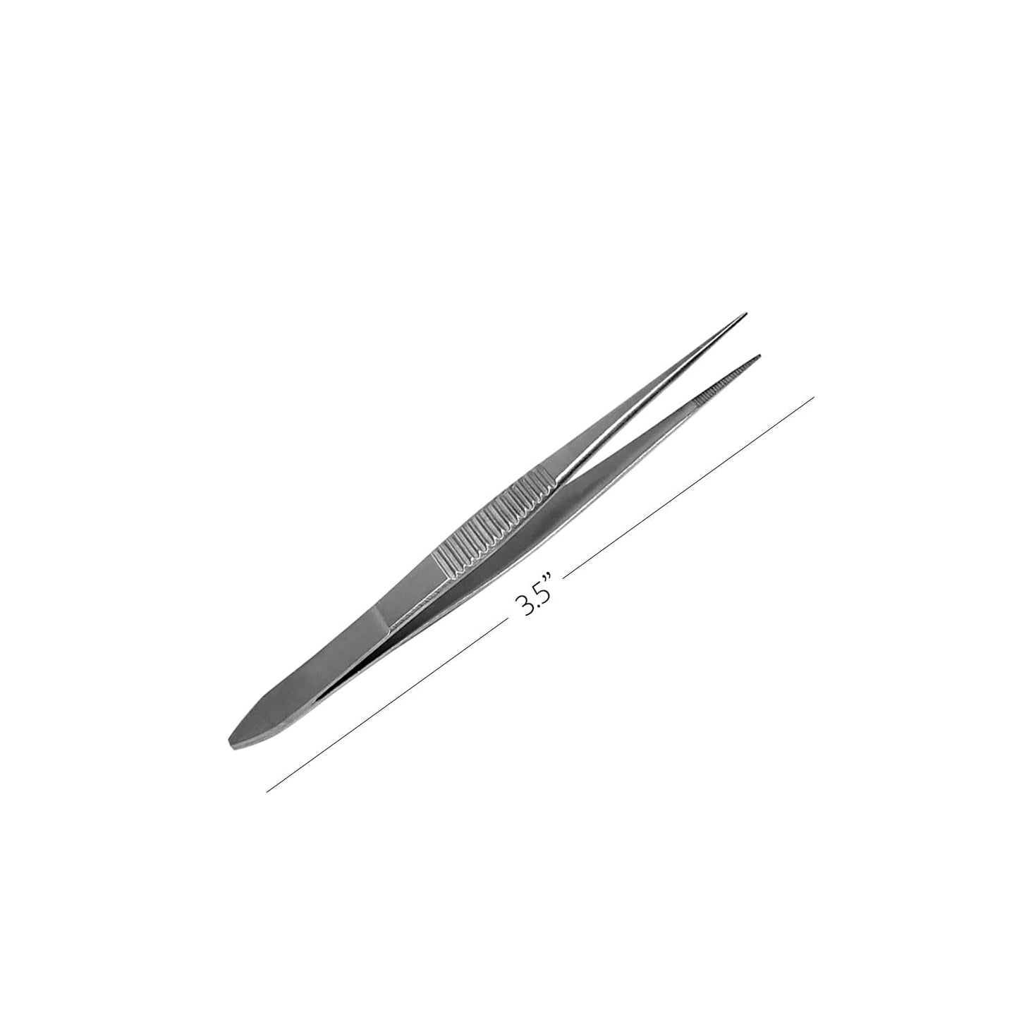 Splinter Forceps - Fine Point - Tweezers Stainless Steel Straight & Curved (Straight 3.50") Beauty and Personal Care SURGICAL ONLINE