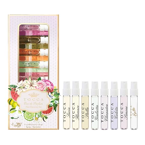 Tocca Women's Perfume Mini Discovery Sampler Set of 8, 1.5ml Each - Includes Cleopatra, Stella, Florence, Giulietta, Colette, Simone, Belle & Lucia Beauty & Personal Care Tocca