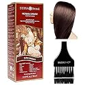 Surya Brasil All Natural HENNA Hair Color CREAM Plant Extracts, Semi-Permanent for Grey Coverage (with Brush) Brazil (DARK BROWN) Beauty & Personal Care Surya Brasil