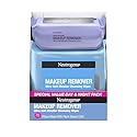 Neutrogena Day & Night Facial Cleansing Wipes, Makeup Remover Face Cleansing Towelettes & Night Calming Facial Cloths, 100% Plant Based Fibers Wipe Beauty & Personal Care Neutrogena