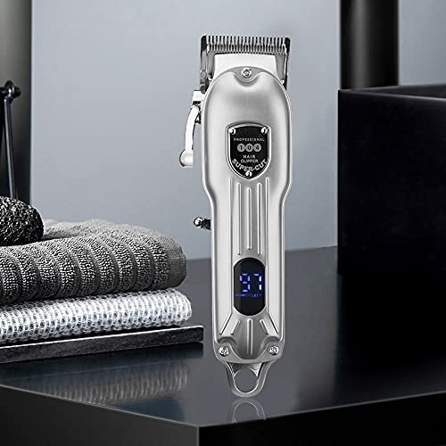 GLESVOWIO Pro Hair Clipper Professional Barbershop LED Adjustable Clippe Cordless Trimmer Cutting Machine Electric Salon Taper Lever(Green) Beauty and Personal Care GLESVOWIO