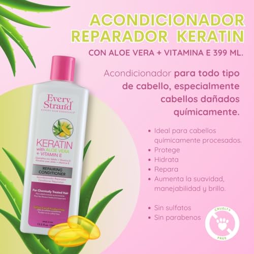 Every Strand Keratin Repairing Conditioner, 13.5 Fl Ounce, 13.5 Ounce Beauty & Personal Care Every Strand