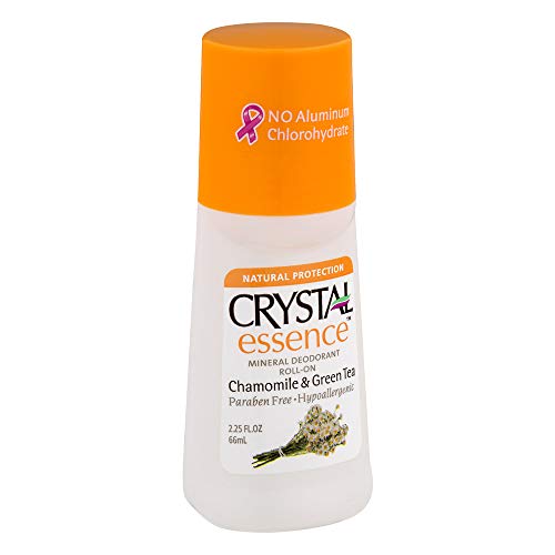 Crystal Deodorant Essence Roll-On 2.25 Ounce Chamomile/Green Tea (66ml) (6 Pack) Beauty and Personal Care Crystal Essence