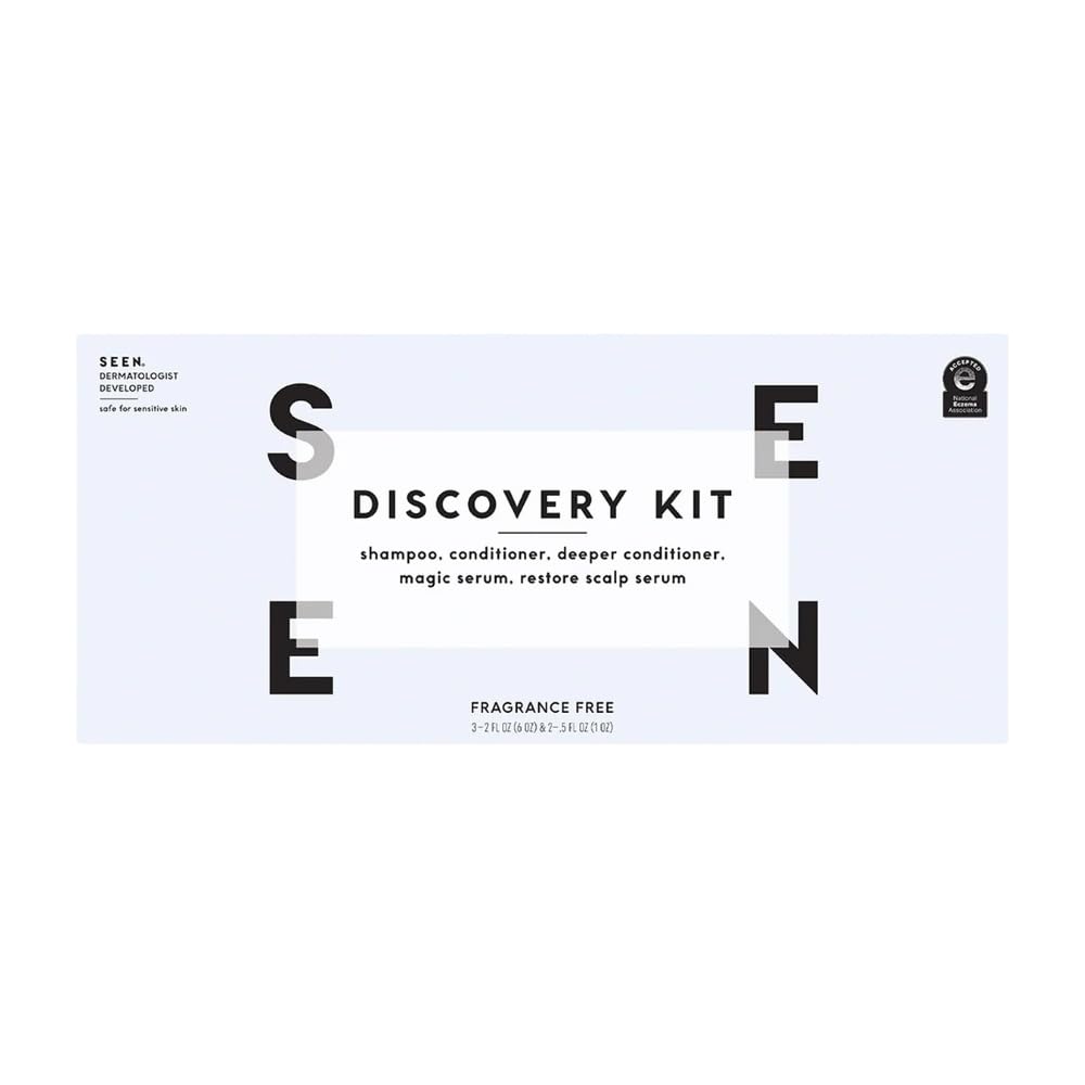 SEEN Discovery Kit - Fragrance Free - Non-Comedogenic Hair Set- Dermatologist-Developed - Safe for Sensitive, Eczema & Acne Prone Skin Beauty & Personal Care SEEN