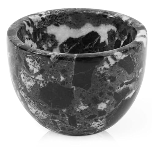 Radicaln Marble Shaving Bowl 3" Inch Black Handmade Shave Soap Holder for Men, Barber Accessories & Supplies, Luxury Stone Bowl for Shaving Cream Beauty and Personal Care Radicaln