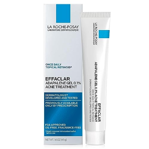 La Roche-Posay Effaclar Adapalene Gel 0.1% Acne Treatment, Retinoid Cream, Acne Medication Gel for Blackheads & Whiteheads, Oil Free, Helps Clear Beauty and Personal Care La Roche-Posay Default Title