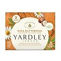 Yardley London Nourishing Bath Soap Bar Shea Buttermilk for Sensitive Skin, Gently Cleanses with Delicate Chamomile & Creamy Buttermilk, 4.0 oz Bath Beauty & Personal Care Yardley