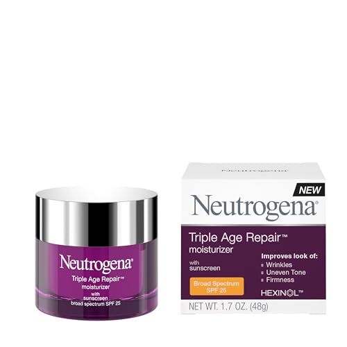 Neutrogena Triple Age Repair Face Moisturizer - with Hexinol Technology & Vitamin C, Anti-Wrinkle Face Cream with SPF 25, Visibly Reduces Wrinkles Beauty & Personal Care Neutrogena