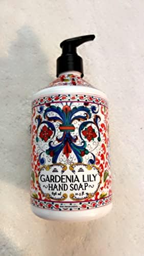 Sicilian Deruta | Hand Soap Collection 4 x 21.5 fl.oz Plastic Bottles Italian Citrus Lemon Verbena Gardenia Lily Coconut Lime 86 Fl Oz Beauty & Personal Care oleum crete