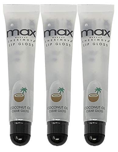 Cherimoya (3Pack) MAX Makeup Lip Polish Coconut Oil Clear Gloss Beauty & Personal Care Cherimoya