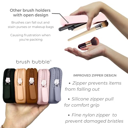 Brush Bubble Silicone Makeup Brush Holder Travel Case – Green 7.8"x3.15"x1", Protective Organizer for Brush Sets & Makeup Tools Beauty & Personal Care brush bubble