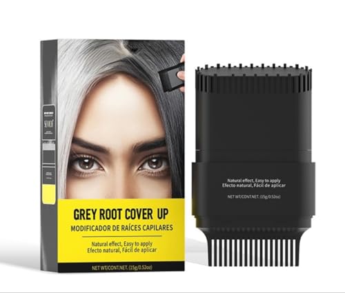Hair Root Touch-Up Stick, Instant Grey Root Cover Up | Dual-Sided Ergonomic Comb Design For Natural Gray Coverage Conceals Hair Thinning Hair Beauty & Personal Care ABBASI & CO