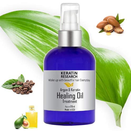 KERATIN RESEARCH Damaged Hair Serum Repairing Hair Healing Oil Serum With Moroccan Argan Oil Avocado Oil and more Protects Hair and Color from sun Beauty & Personal Care KERATIN RESEARCH