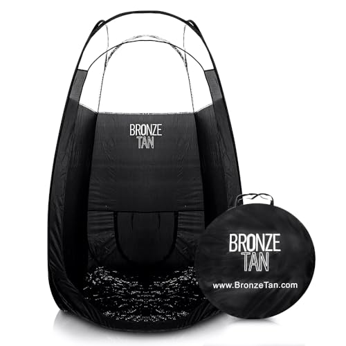Pop Up Spray Tan Tent for Professionals - Waterproof Booth With Portable Carrying Case for Spray Tan Salons - Self Tanning Black by Bronze Tan Beauty & Personal Care Existing Beauty