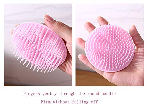 Aroveea Hair Scalp Brush Dandruff Cleaning Brush Shower Scalp Shampoo Brush Scalp Massager Pack of 4(Blue and Pink) Beauty & Personal Care Aroveea