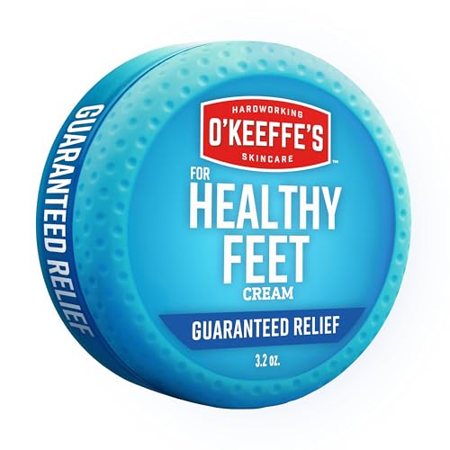 O'Keeffe's for Healthy Feet Foot Cream - 3.2 oz Jar (1 Pack) - Guaranteed Relief for Extremely Cracked, Dry Feet, Repairing Skincare, Instantly Boosts Beauty & Personal Care O'Keeffe's