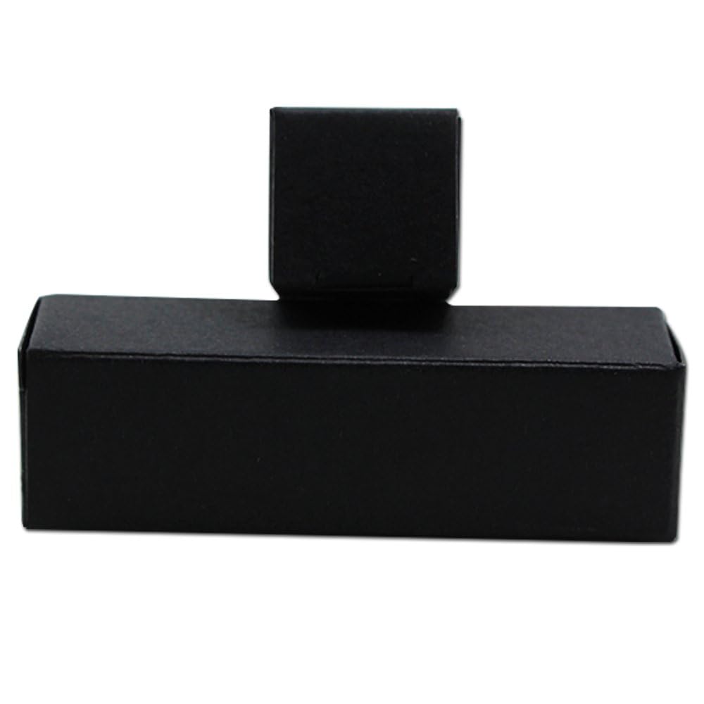 BAT Pack 50 Pack 1.41x1.41x3.54 inch Rectangle Kraft Paper DIY Lipstick Black Boxes Beauty Accessories Essence Oil Lipstick Bottle Packaging Gift Beauty & Personal Care BAT Pack