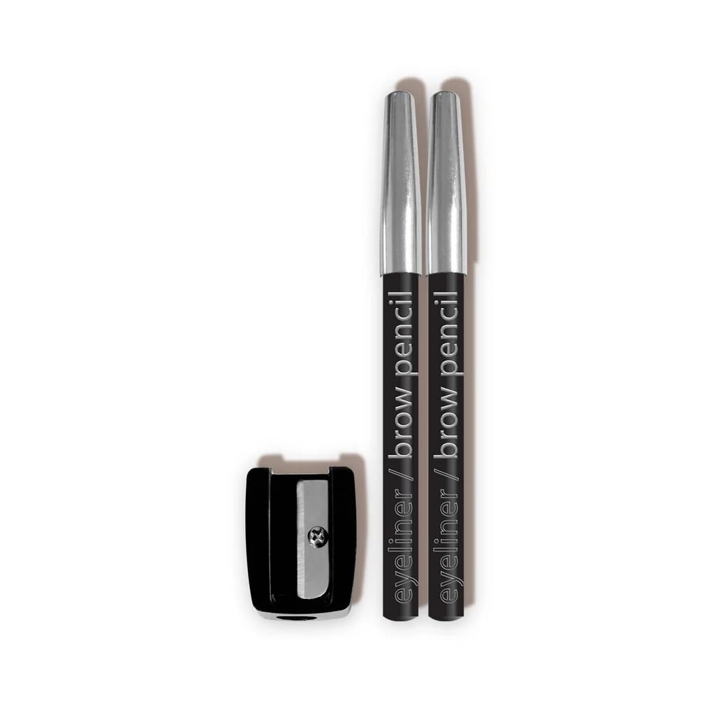 L.A. COLORS Eyeliner/Brow Pencils w/Sharpener (carded), Black CBPN222A Beauty & Personal Care L.A. COLORS