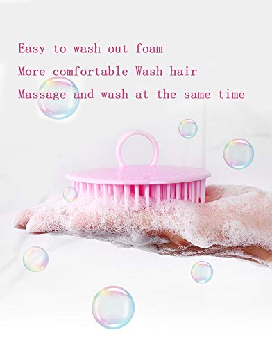 Aroveea Hair Scalp Brush Dandruff Cleaning Brush Shower Scalp Shampoo Brush Scalp Massager Pack of 4(Blue,Green,Yellow,Pink) Beauty & Personal Care Aroveea