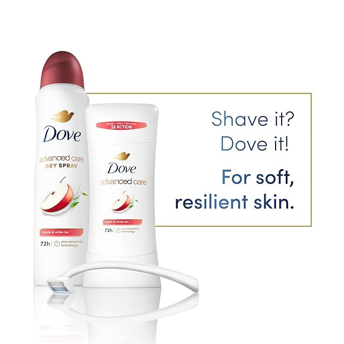 Dove Advanced Care Deodorant Stick Apple & White Tea with 72-hour Sweat & Odor Protection, 2.6 oz (Pack Of 3) Beauty and Personal Care Dove