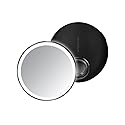 simplehuman Sensor Mirror, Lighted Compact Makeup Magnifying Mirror with Light, Round, Travel Size, Black Stainless Steel Beauty & Personal Care simplehuman