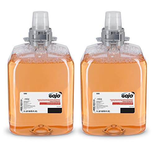 GOJO Luxury Foam Antibacterial Handwash, Fresh Fruit Fragrance, 2000 mL Foam Hand Soap Refill FMX-20 Push-Style Dispenser (Pack of 2) - 5262-02 Beauty & Personal Care GOJO