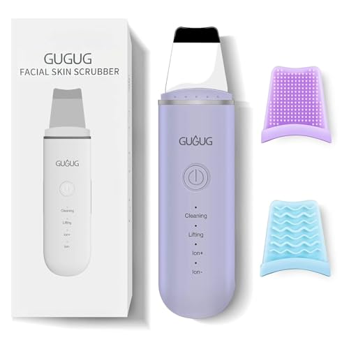 GUGUG Skin Scrubber Face Spatula, 4 Modes Skin Spatula Blackhead Remover Pore Cleaner-Purple Beauty & Personal Care GUGUG