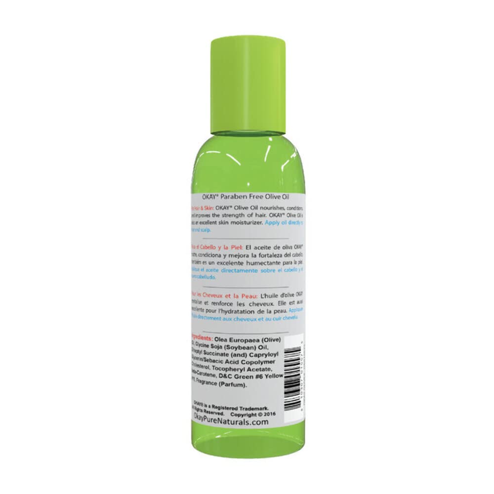 OKAY - Blended Olive Oil For Hair and Skin - For All Hair Textures & Skin Types - Conditions Hair - Moisturizes Skin - Paraben Free - 2 oz Beauty & Personal Care OKAY