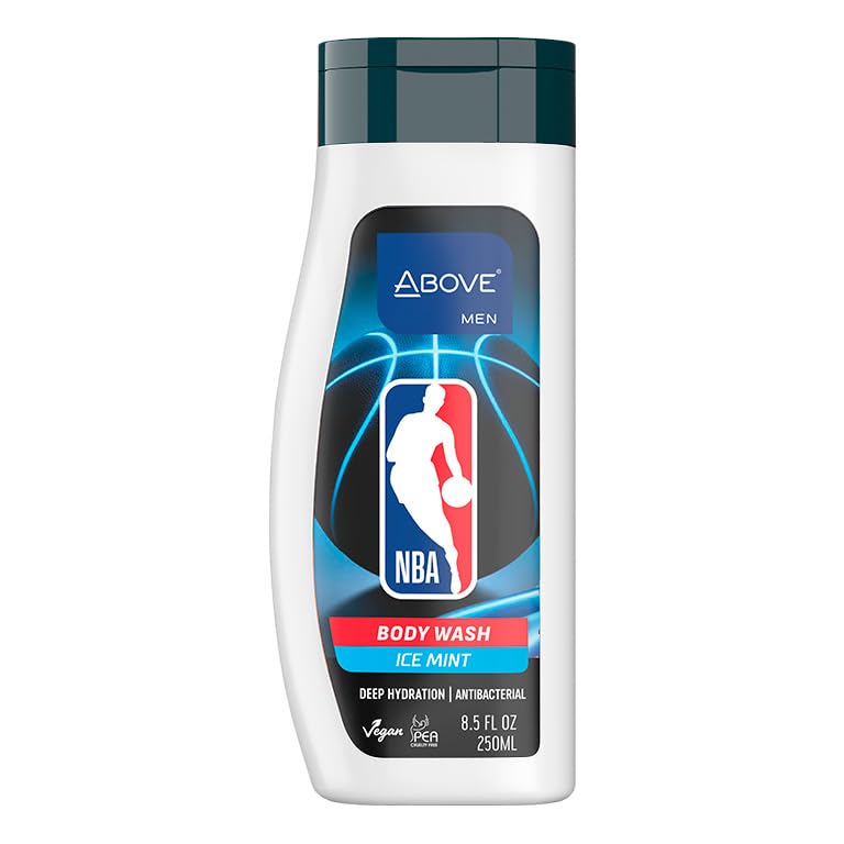 ABOVE NBA Body Wash for Men | ICE MINT | Deep Hydration & Energizing Cleanse | Mind-Fresh Cooling Scent | 8.5 oz Beauty & Personal Care NBA