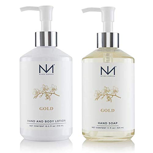 Niven Morgan - Gold Soap and Lotion Hand Set Beauty & Personal Care Niven Morgan